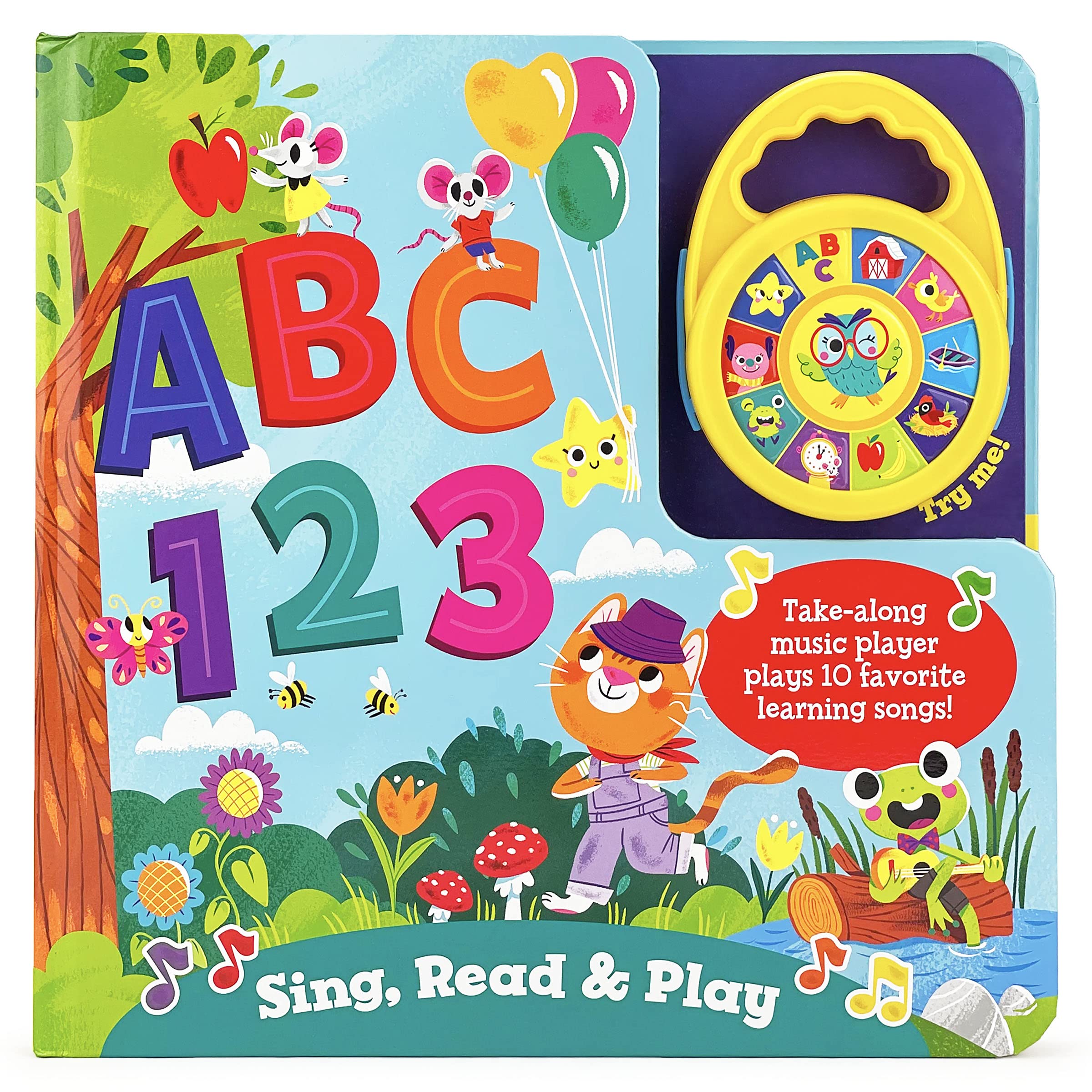 ABC 123 Sing, Read & Play  Childrens Deluxe Music Player Toy and Board Book Set, Ages 15