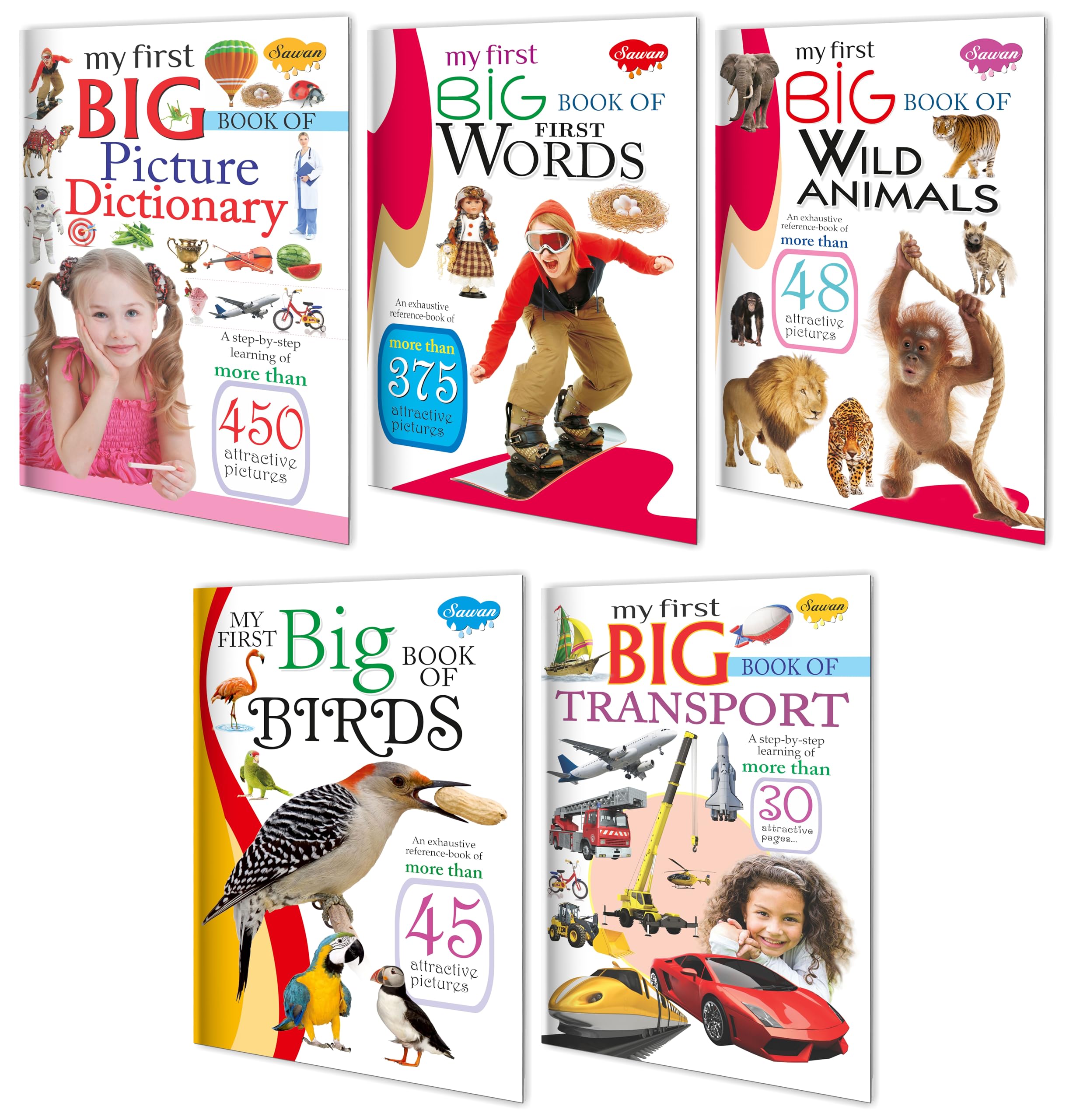 My Jumbo Pictionary Book Series | Pack Of 5 Books | Super Jumbo Combo For Collecters And Library Learning Books