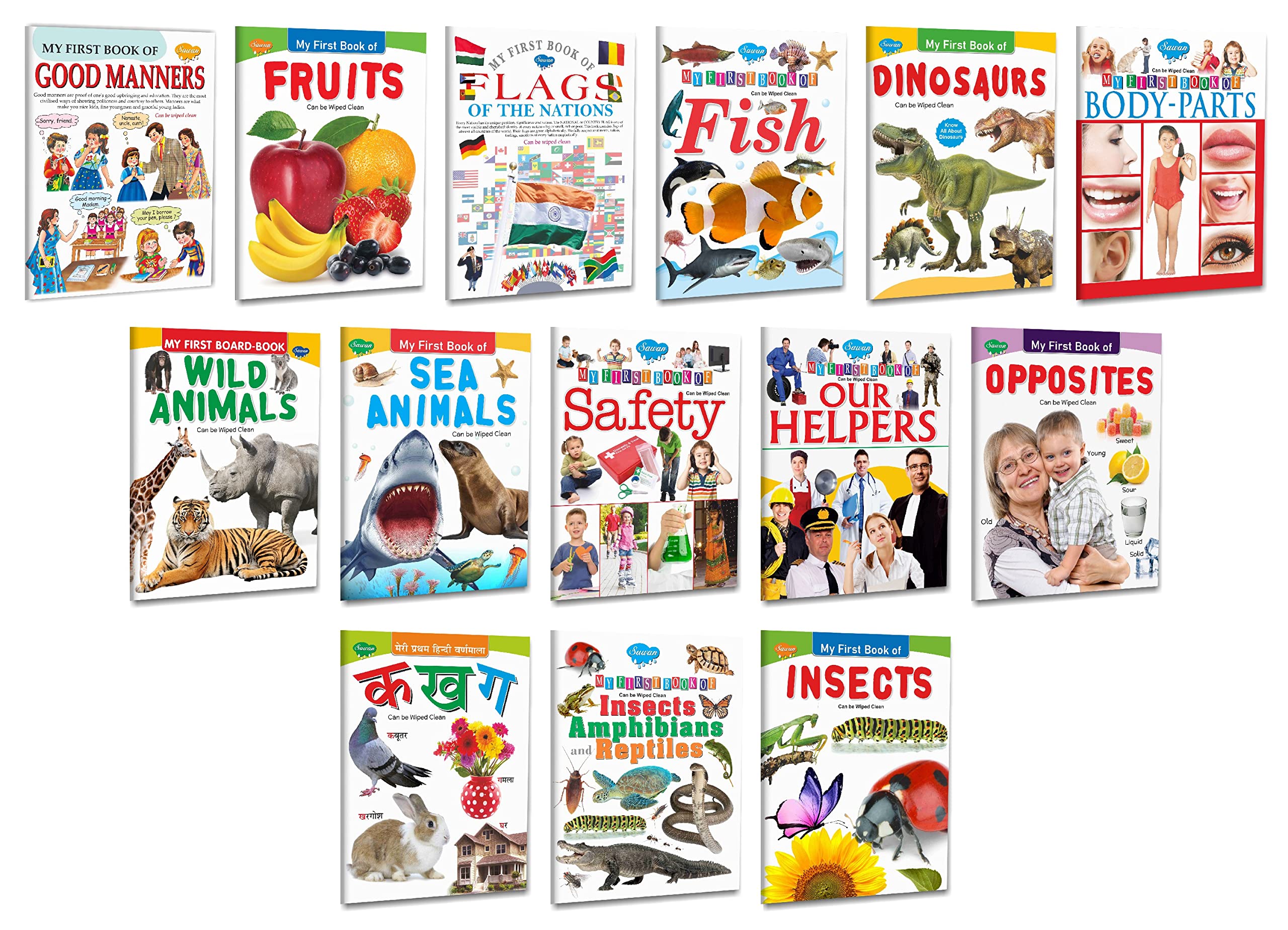 My First Picture Library Big Size | Collection For Early Learning (Set Of 14)  My First Book Of Fruits, My First Book Of Wild A