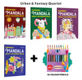Cityscape, Fantasy, Fashion  Mandala Adult Colouring Book and more with 10 Colour Pencils : artistic lifestyle gift pack, mode