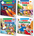 Sawan Story Books For Beginners & Early Readers Pack Of 4 Books (The Magic Paintbrush, The Needle Tree, The Racing Champion, The