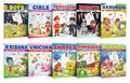 Boys, Girl, Professions, Robot, Hanuman, Krishna, Unicorn, Space, Dinosaurs and Mermaid  Creative Copy to Colour book : Childre