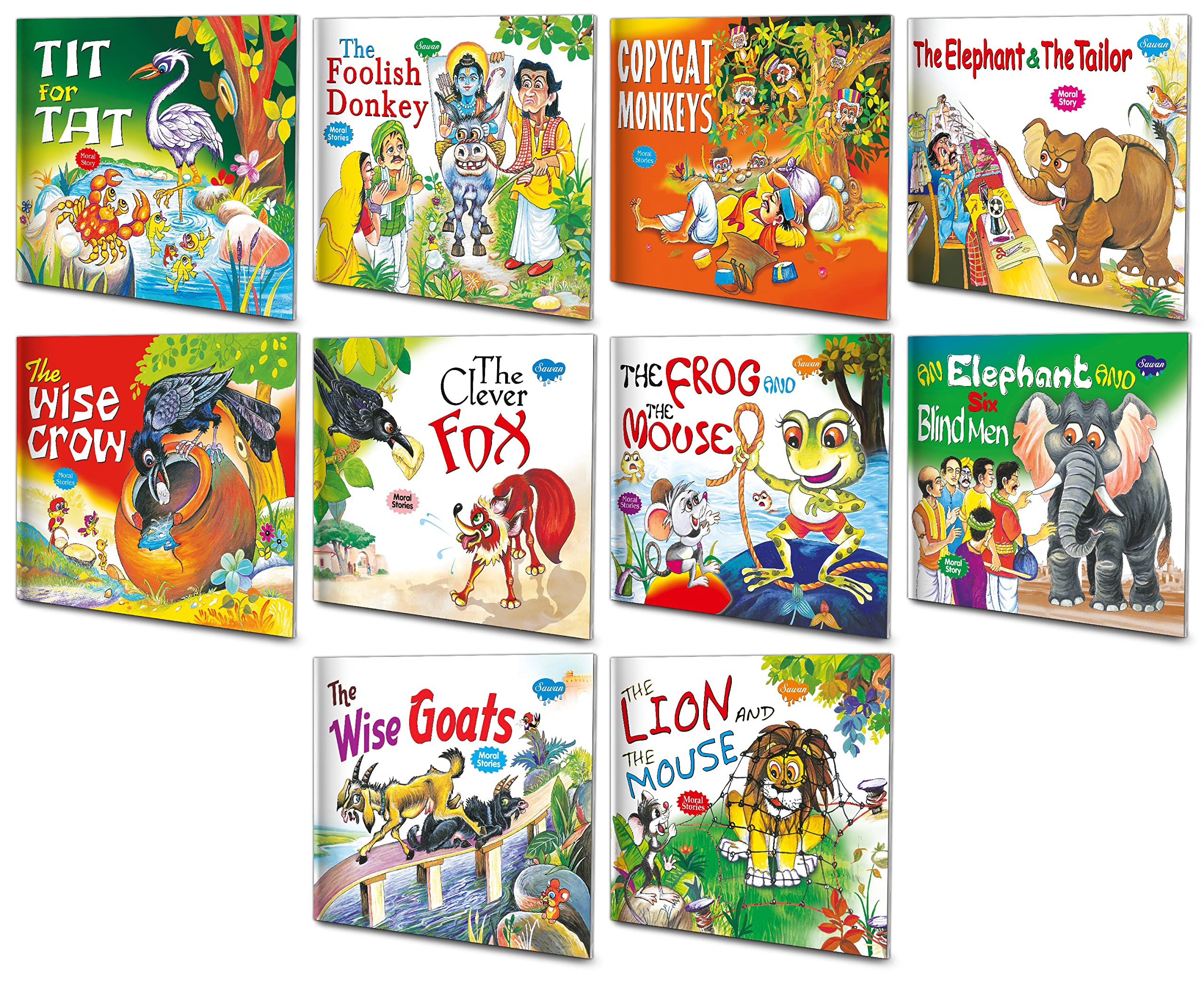 Learn And Shine Series For Kids | Pack Of 10 Books (V1) | Super Jumbo Combo For Collecters And Library Story Books