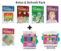 Cityscape, Fashion  Mandala Adult Colouring Book and more with 12 Water Colour Sketch Pens and 10 Colour Pencils : creative ma