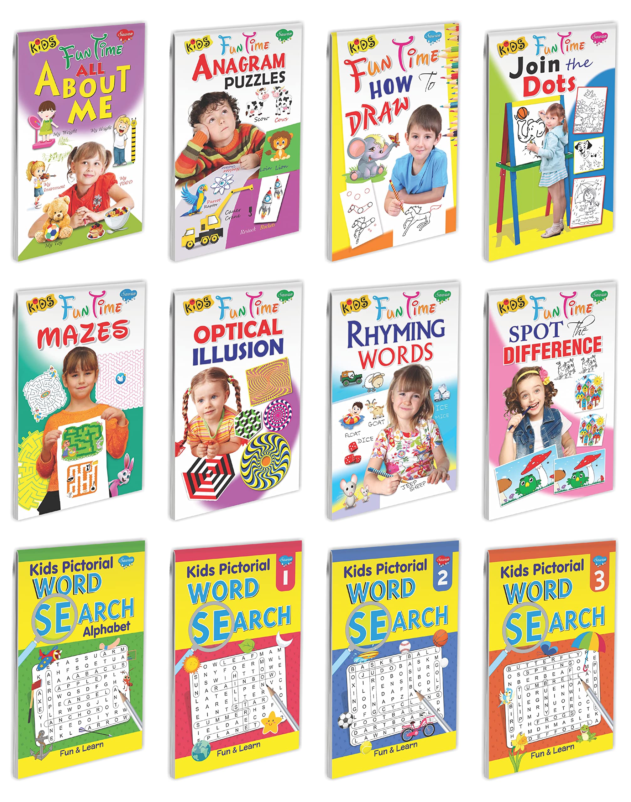 My First Learning Activity Pack | Set Of 12 Exciting Activity Books Product Bundle | Super Jumbo Combo For Collecters And Librar