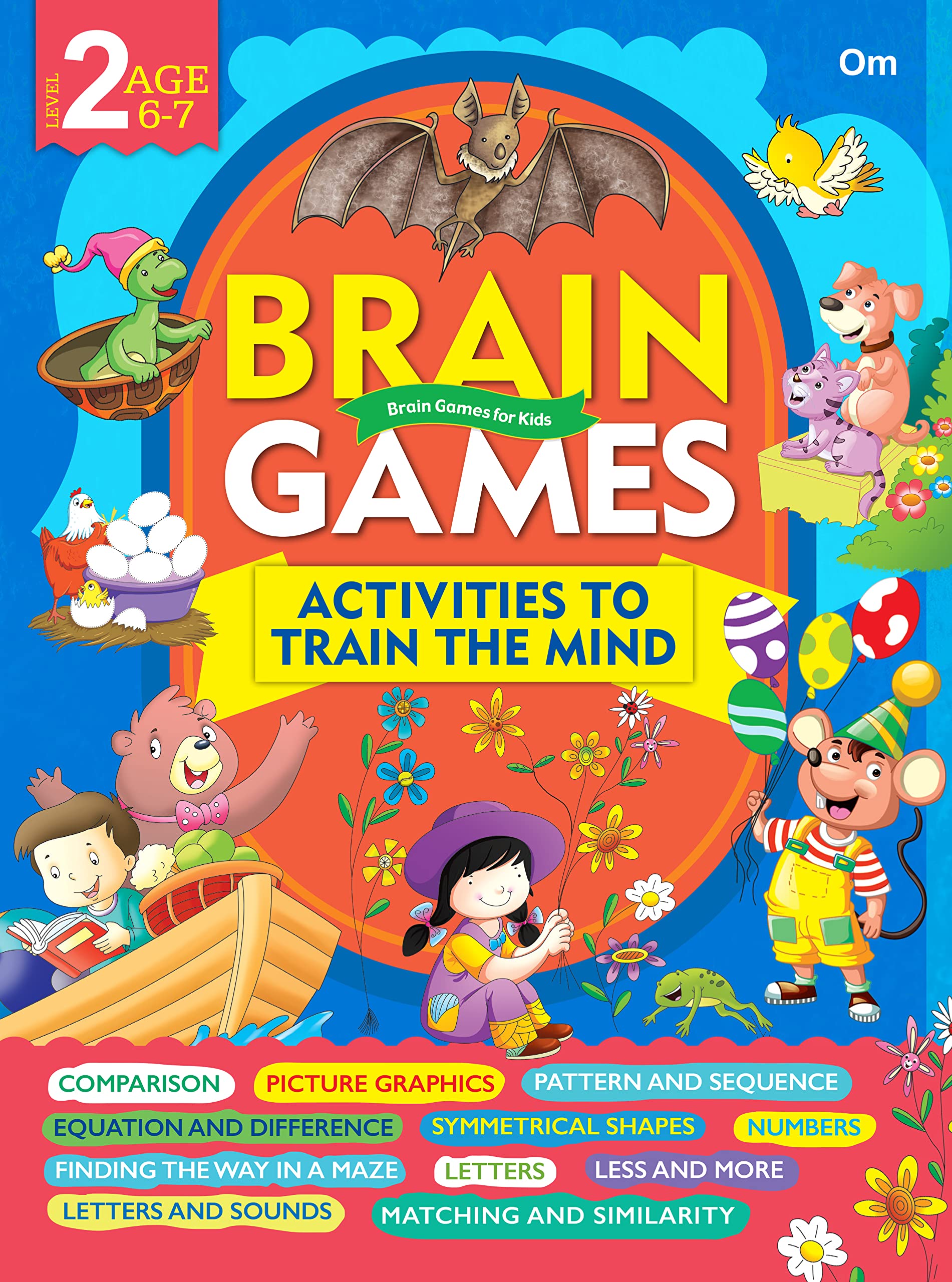 Brain Booster Activity Book for Kids: 200+ Fun Activities for Ages 67 | Learn About Comparison, Numbers, Maze, Equation and Diff