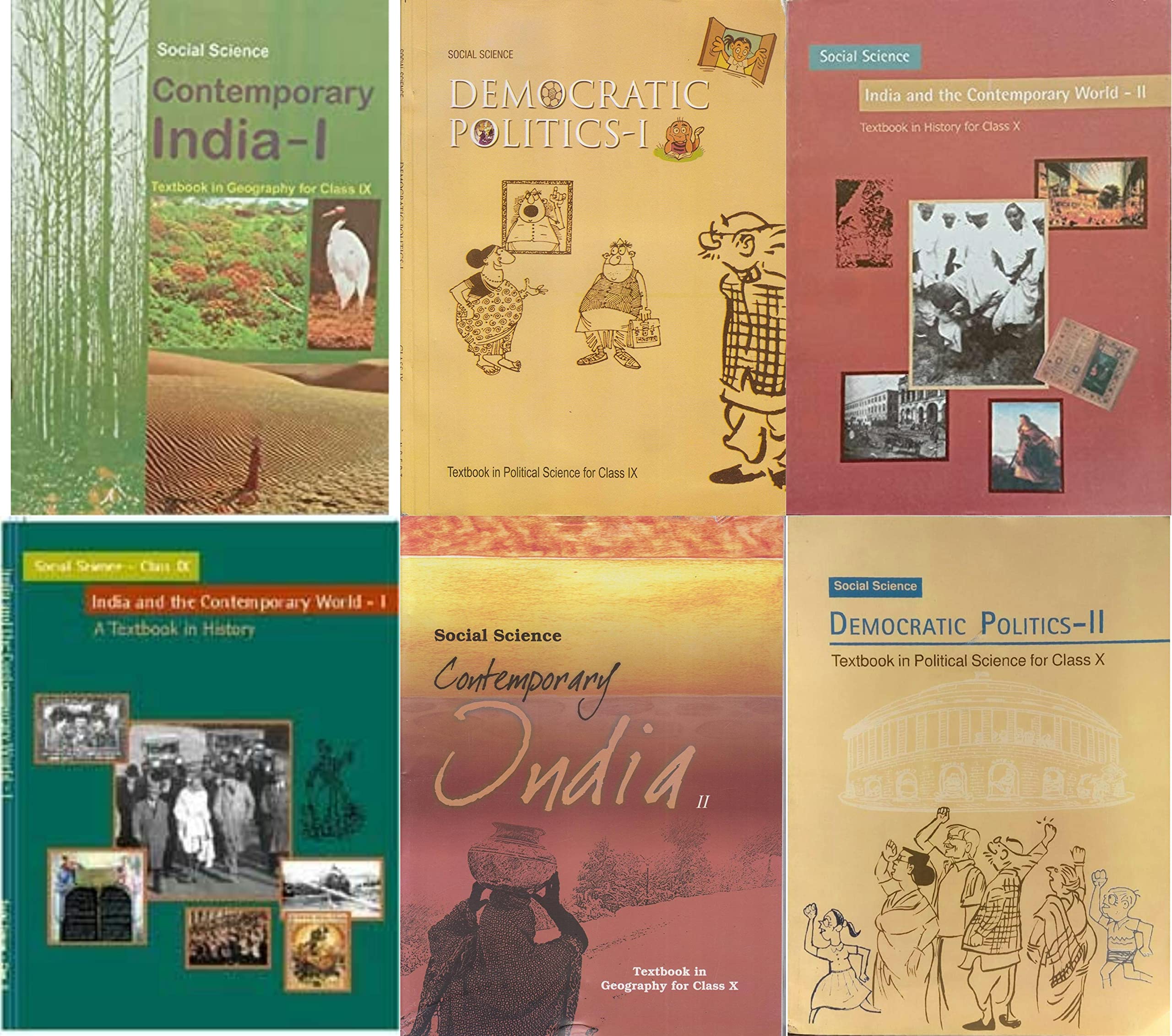 Ncert , Class  9 & 10 Book Set ( History , Geography , Political Science ) Upsc 2022 Edition