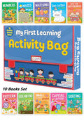 My First Learning Activity Bag | Set Of 10 Exciting Brain Activity Books | Interactive Fun Activities And Exercise For Kids & Ch