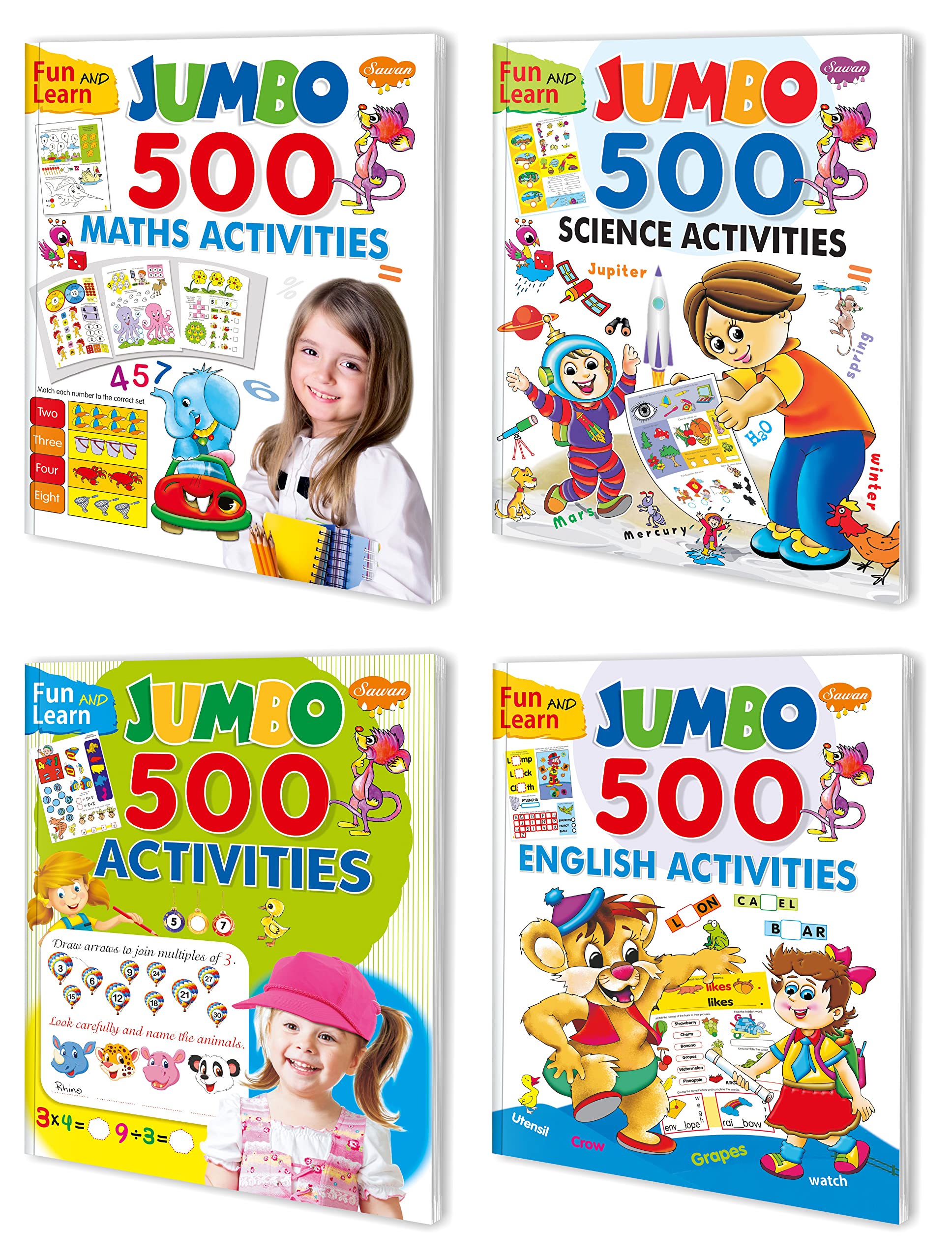 Stem Activity| Pack Of 4 Books | Super Jumbo Combo For Collecters And Library Activity Books