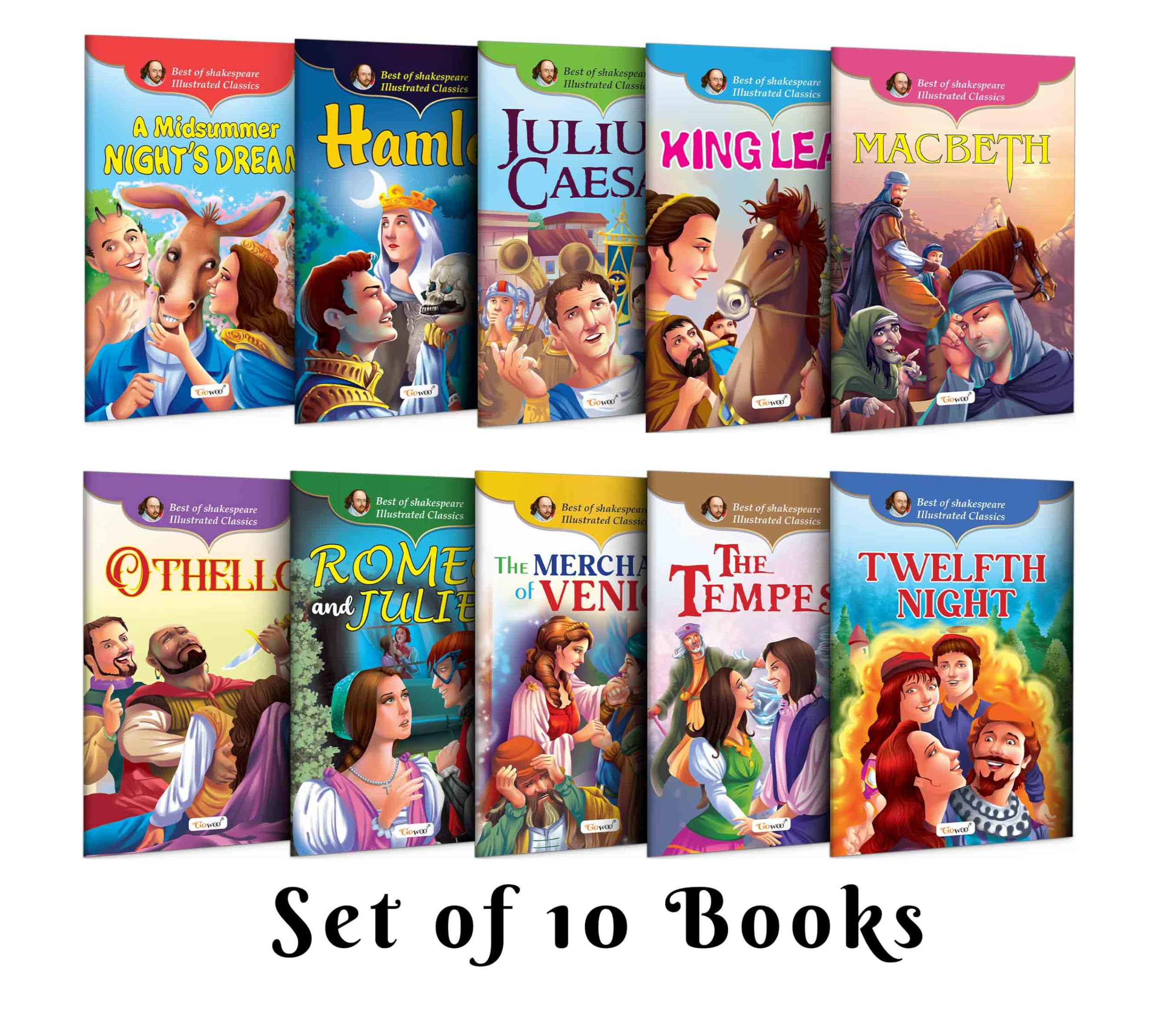 Best of Shakespeare Illustrated Classic: Twelfth Night, Macbeth, Romeo and Juliet, Othello and more  Early learning classics, K