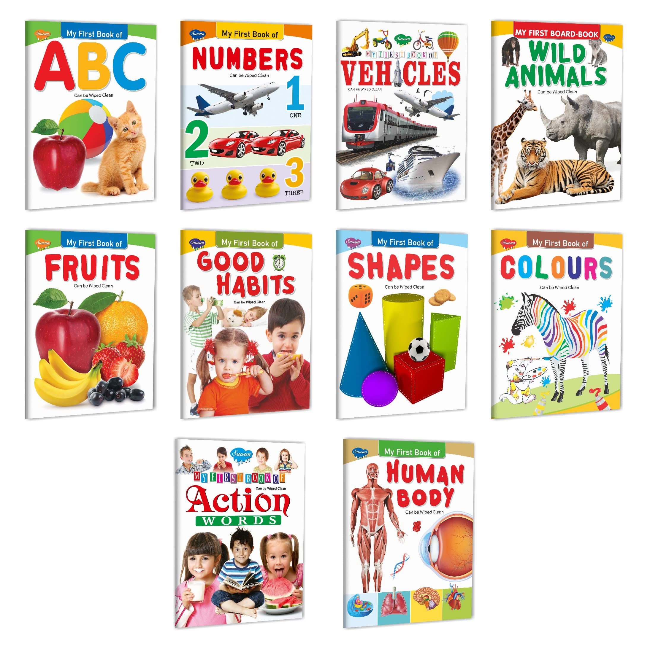 BabyS First PreSchool Series | Pack Of 10 Books | Super Jumbo Combo For Collecters And Library Learning Books