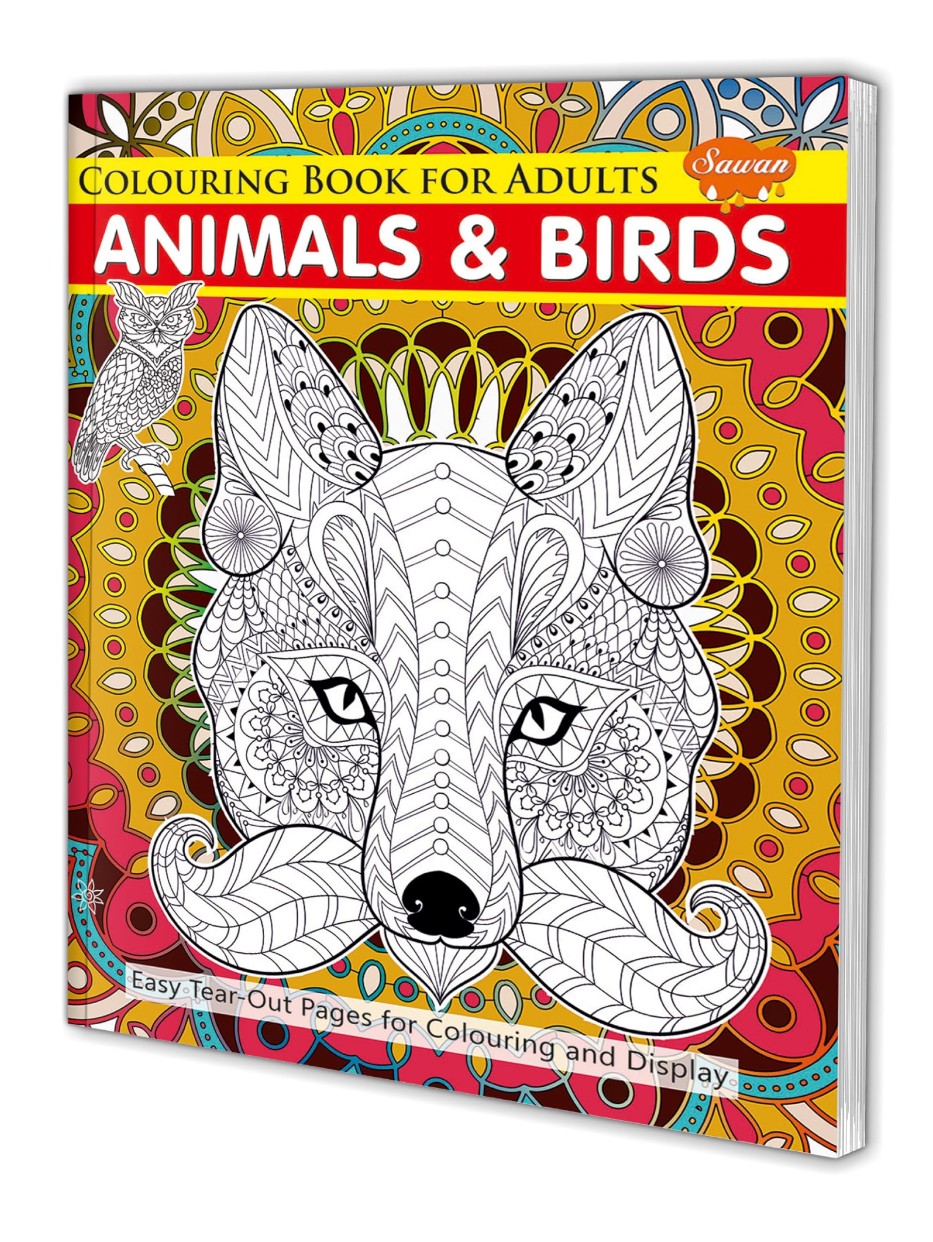 Colouring Book For Adults Animals & Birds By Sawan