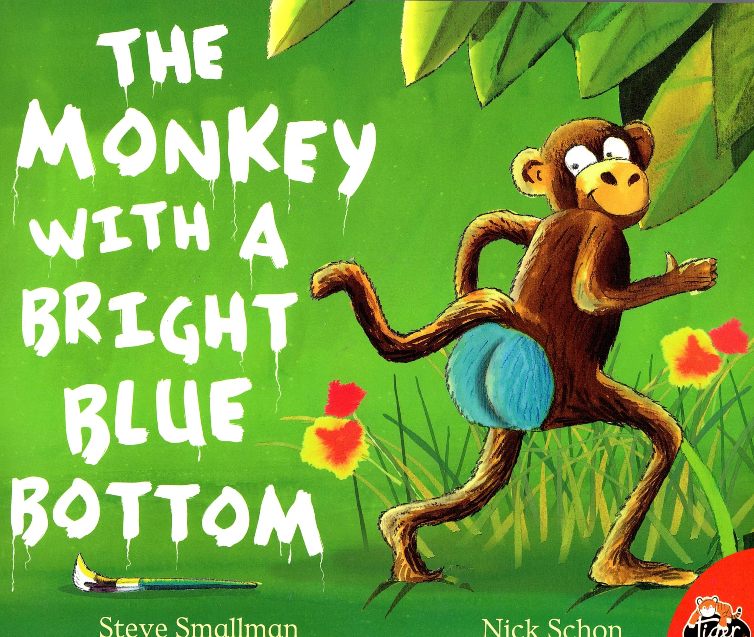 The Monkey With Bright Blue Bottam