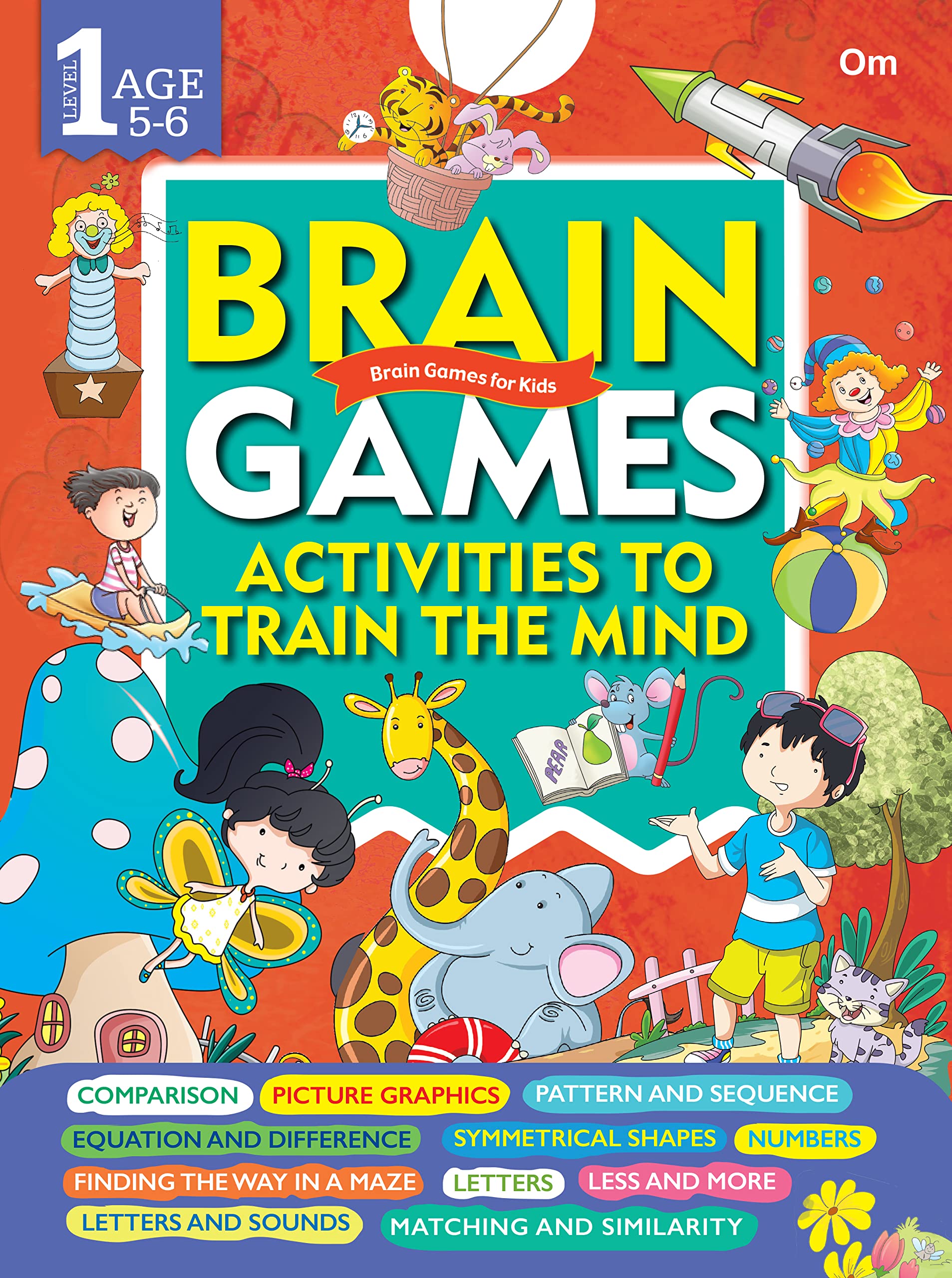 Brain Booster Activity Book for Kids: 200+ Fun Activities for Ages 56 | Learn About Comparison, Numbers, Maze, Equation and Diff