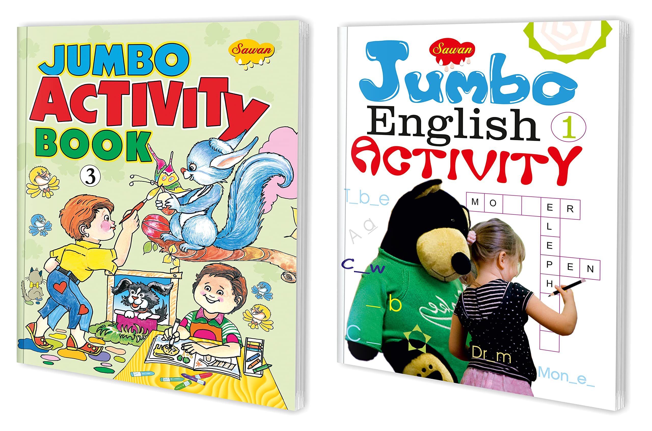 Sawan Jumbo Activity Book3 & Jumbo Activity Book  English | Set Of 2 Books