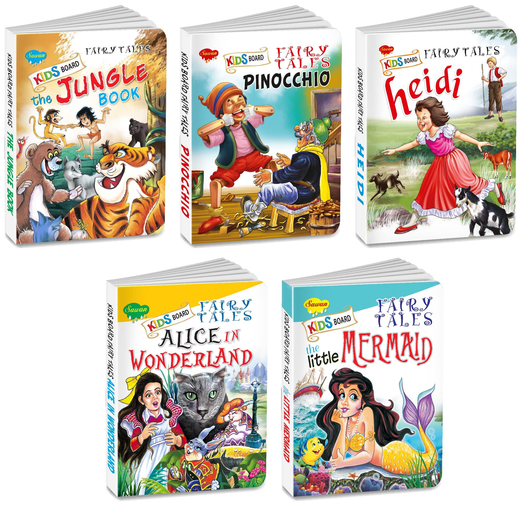 Fancy Story Board Book Series | Pack Of 5 Books (V1) | Super Jumbo Combo For Collecters And Library Kids Board Fairy Tales Books