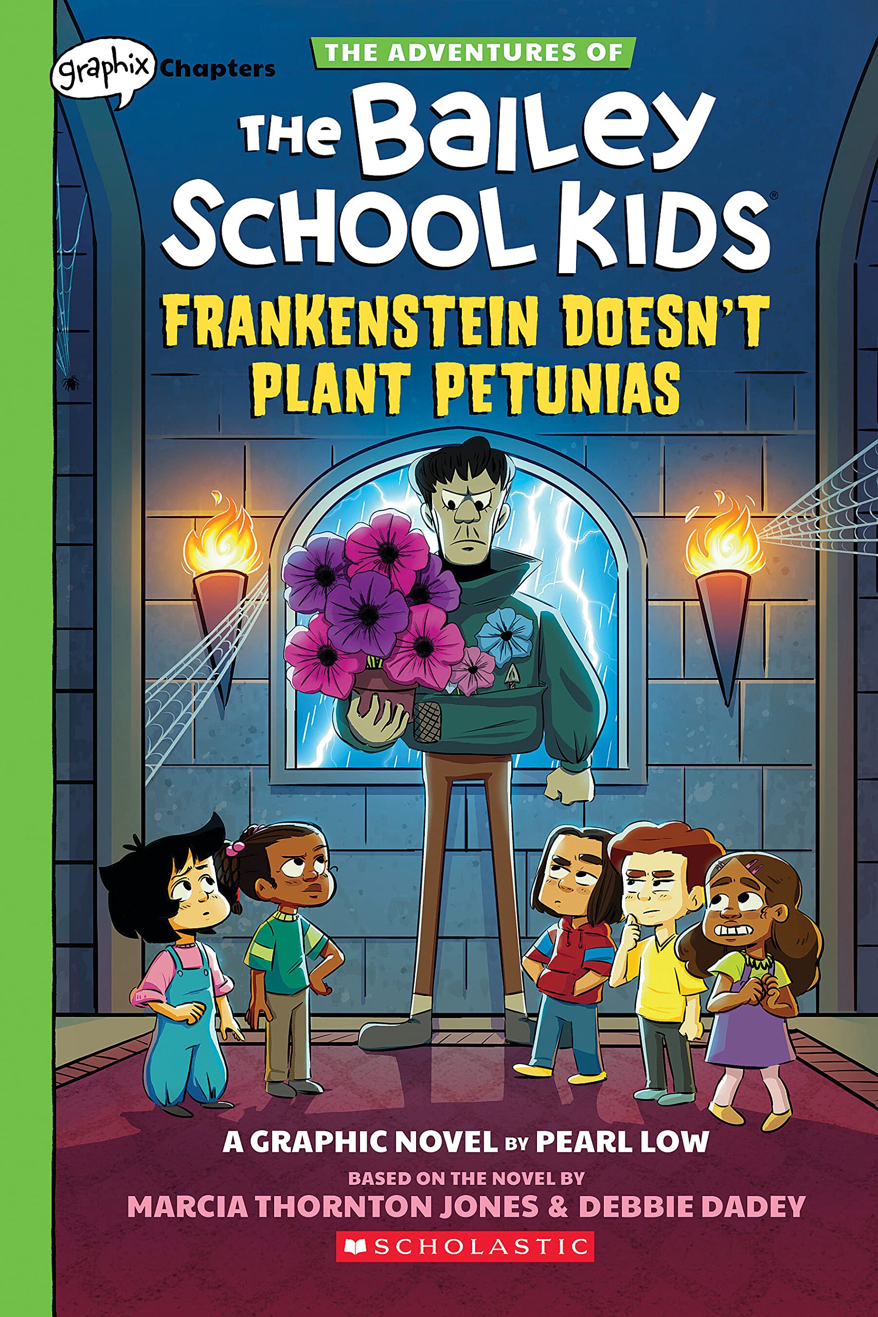 Frankenstein Doesnt Plant Petunias: A Graphix Chapters Book (The Adventures of the Bailey School Kids #2) (The Adventures of th