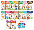 My First Copy to Colour Alphabet, Animals, Birds, Cartoons, Colours, Monster, Flowers, Fruits, Numbers & more with 10 WAX CRAYO