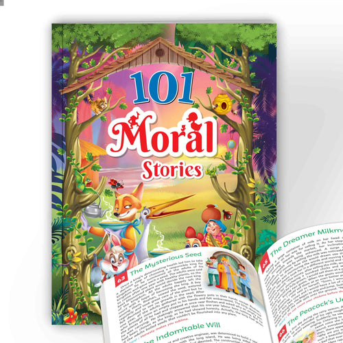 101 Moral Stories (Paparback) for kids : Story Book for Children, English Short Stories, Bedtime Stories, Educational picture bo