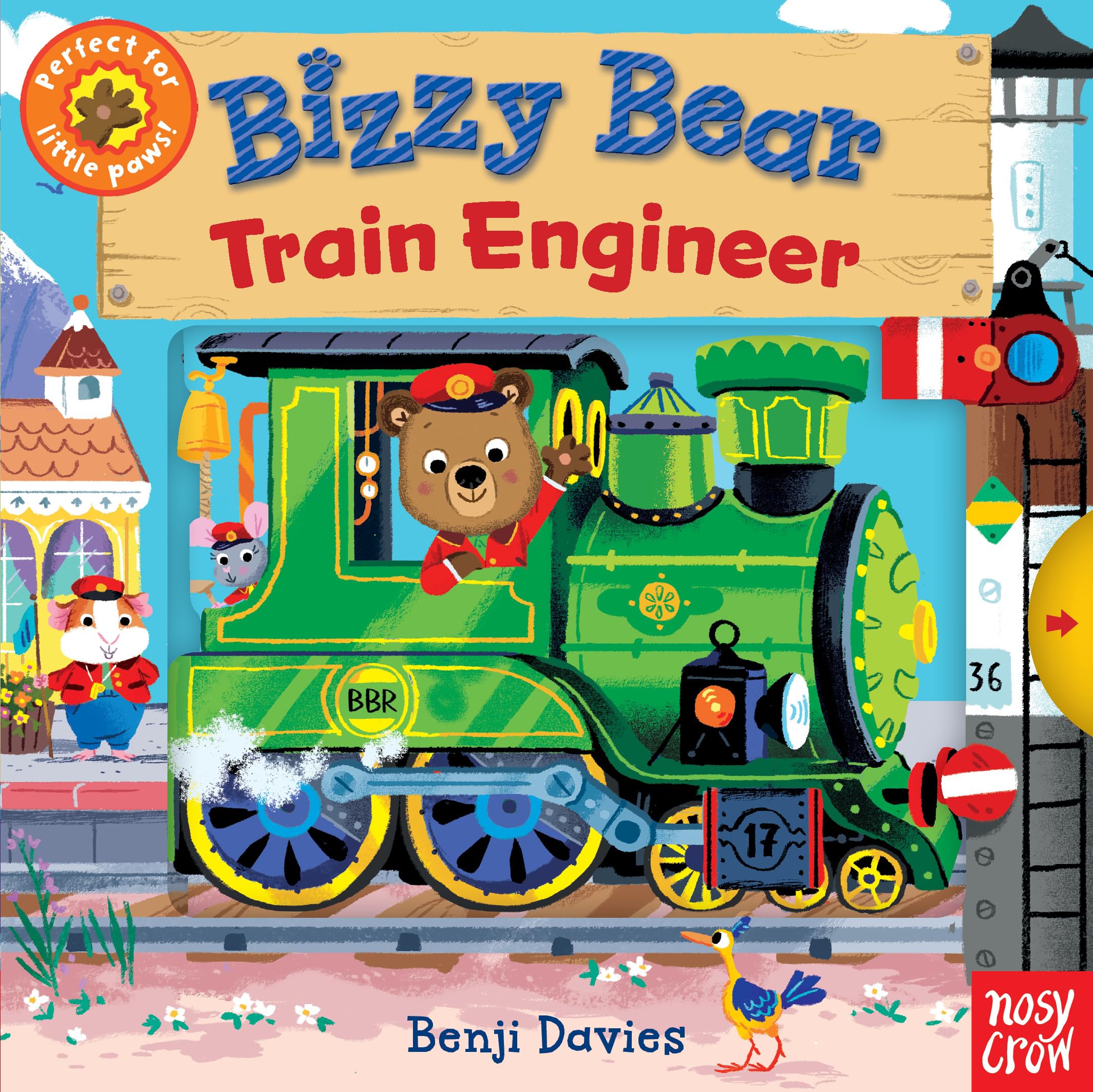 Bizzy Bear: Train Engineer: (Interactive Board Book for Toddlers  With Sturdy Tabs and Slides to Push and Pull)