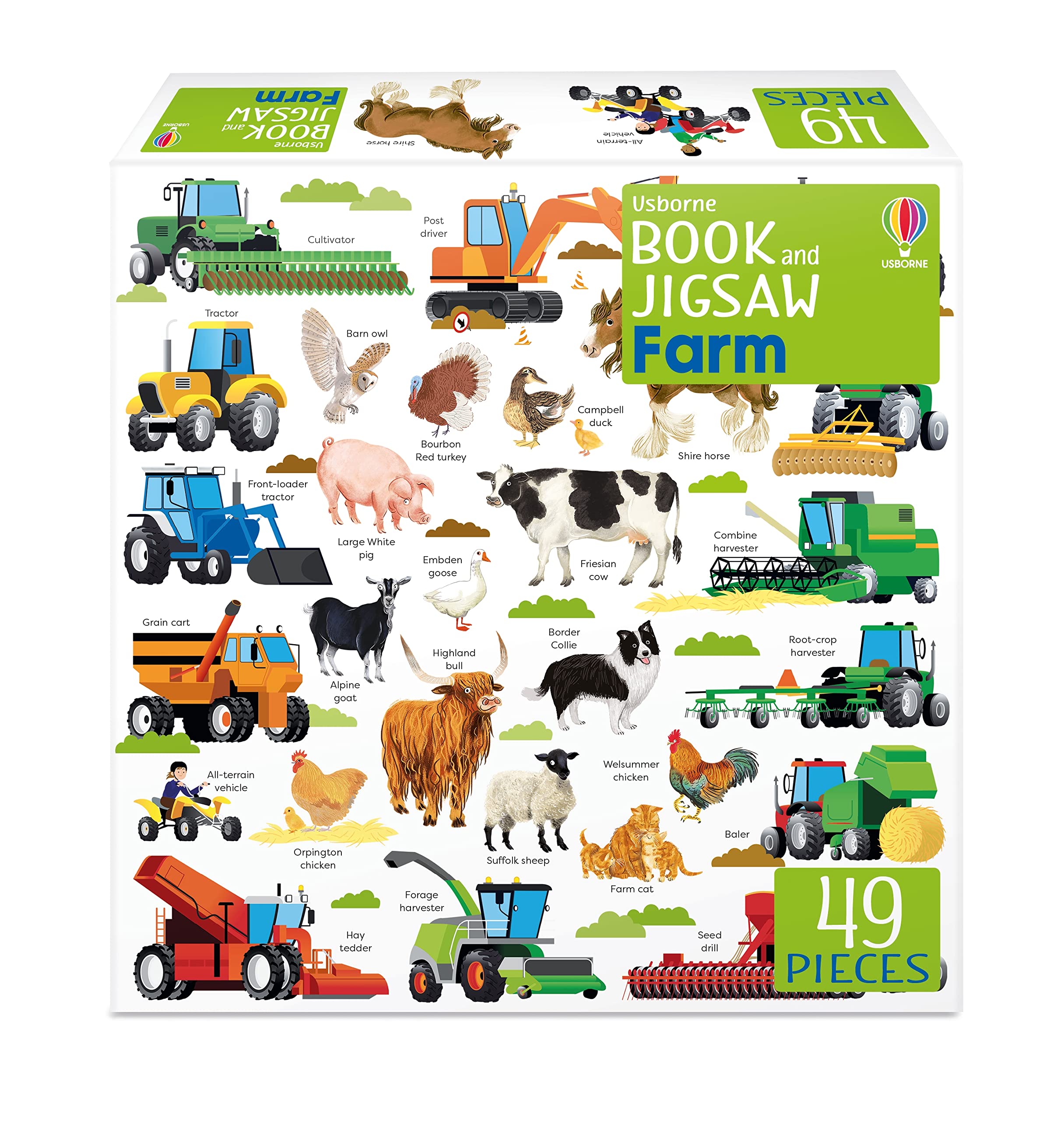 Usborne Book And Jigsaw Farm