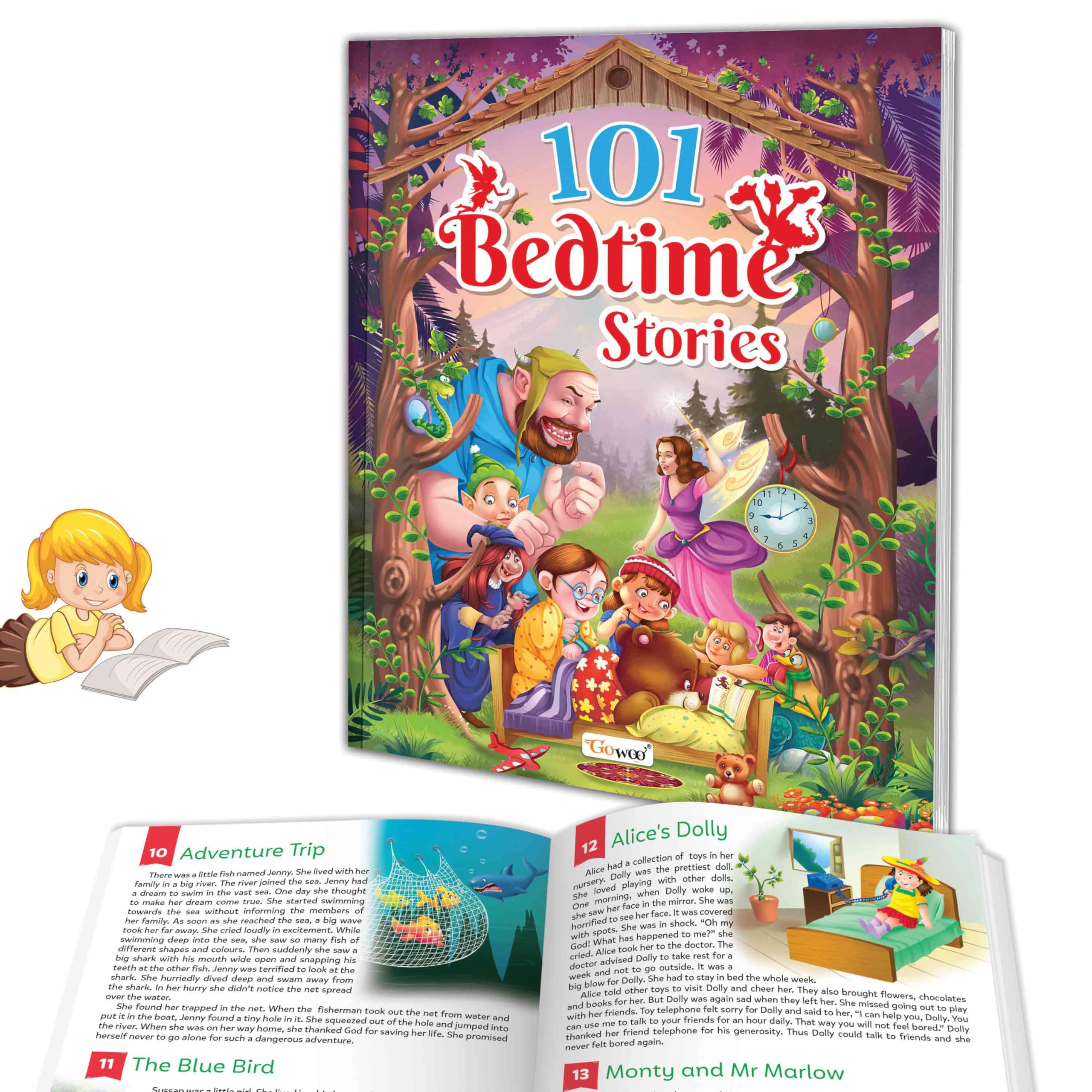 101 Bedtime Stories book for kids (Ages 312) (Paperback) : Childrens educational storybook, Nighttime childrens stories, Educ