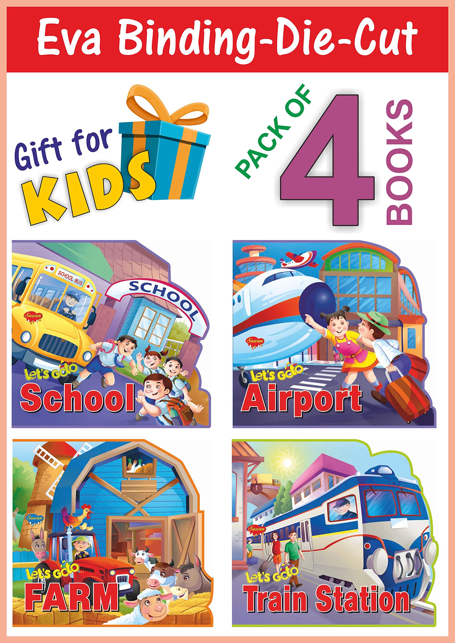 Gift For Kids 2 Years Boy | Pack Of 4 Eva BindingDieCut