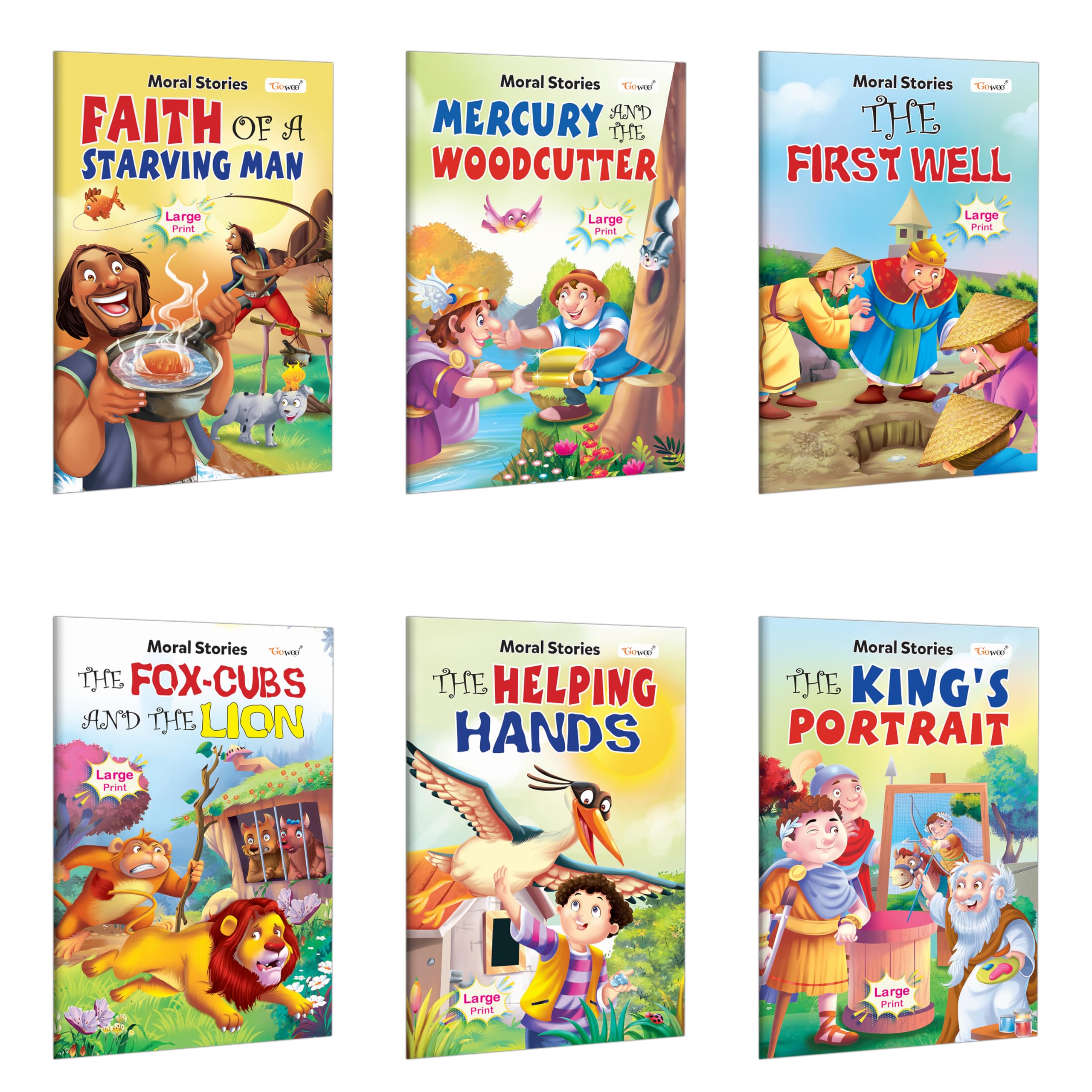 Fox Cubs And The Lion, The First Well, KingS Portrait, The Helping Hands and more  Moral Stories : Children learning story b
