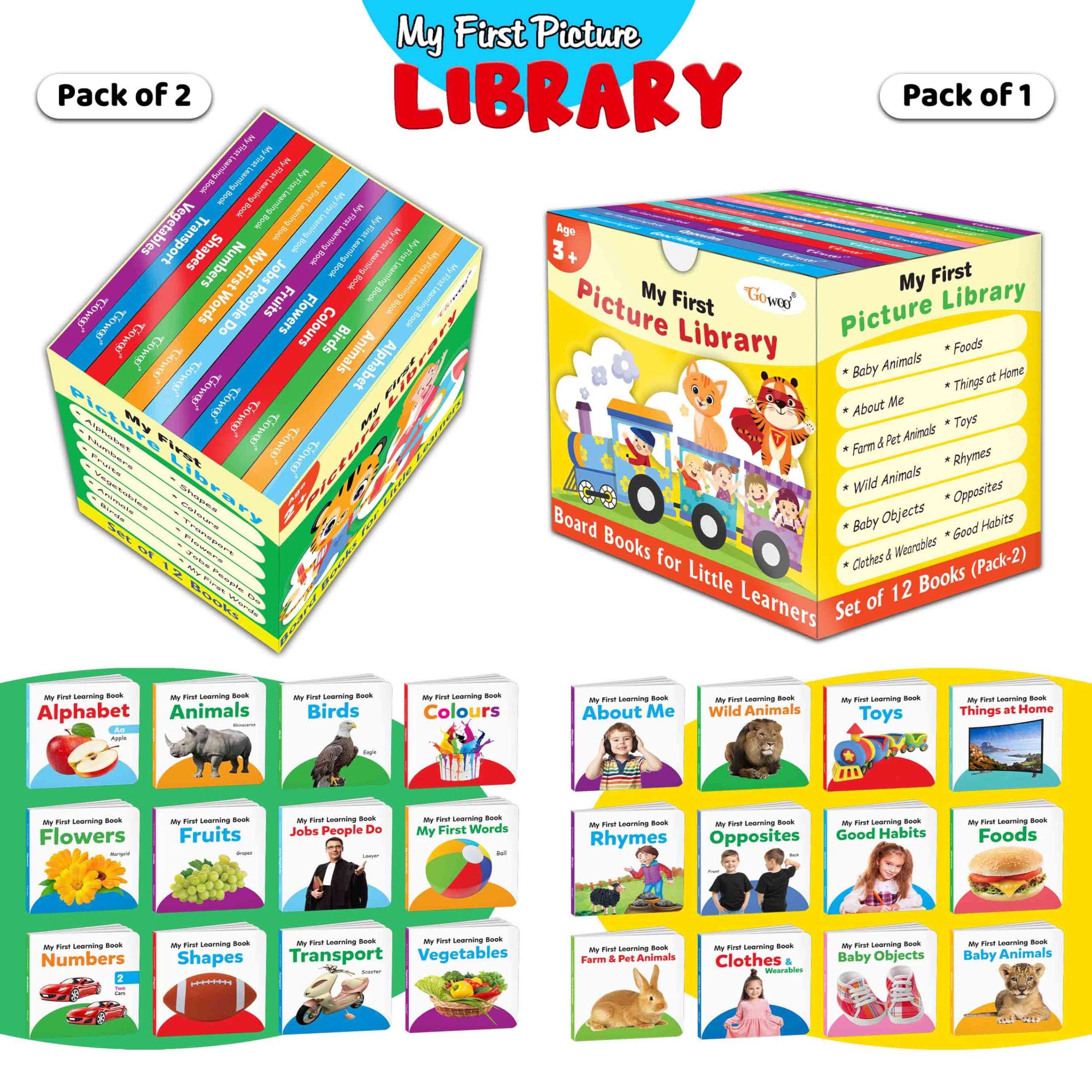 Lkg Class Picture Book Box Set (Green and Yellow Edition) : Board Books For Children, All In One essential Board Book, Gift Set 