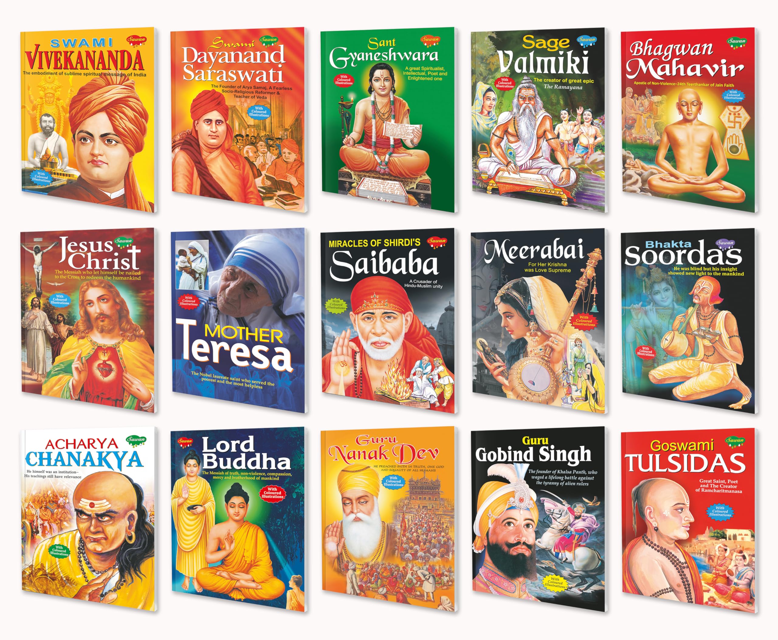 Children Story Books Of Great Personalities Complete Combo | Set 15 Story Books