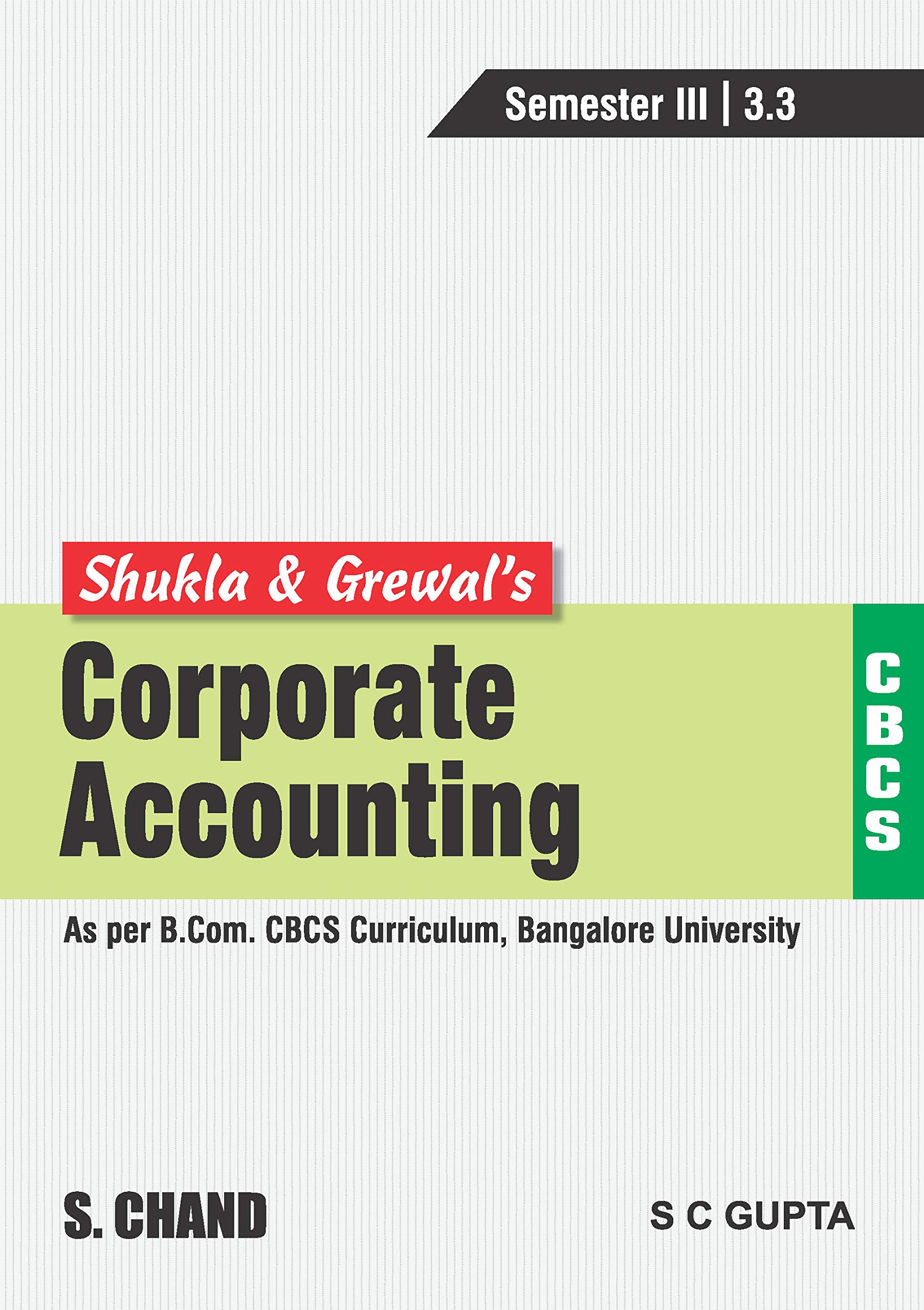 Corporate Accounting [CBCS BLRU]