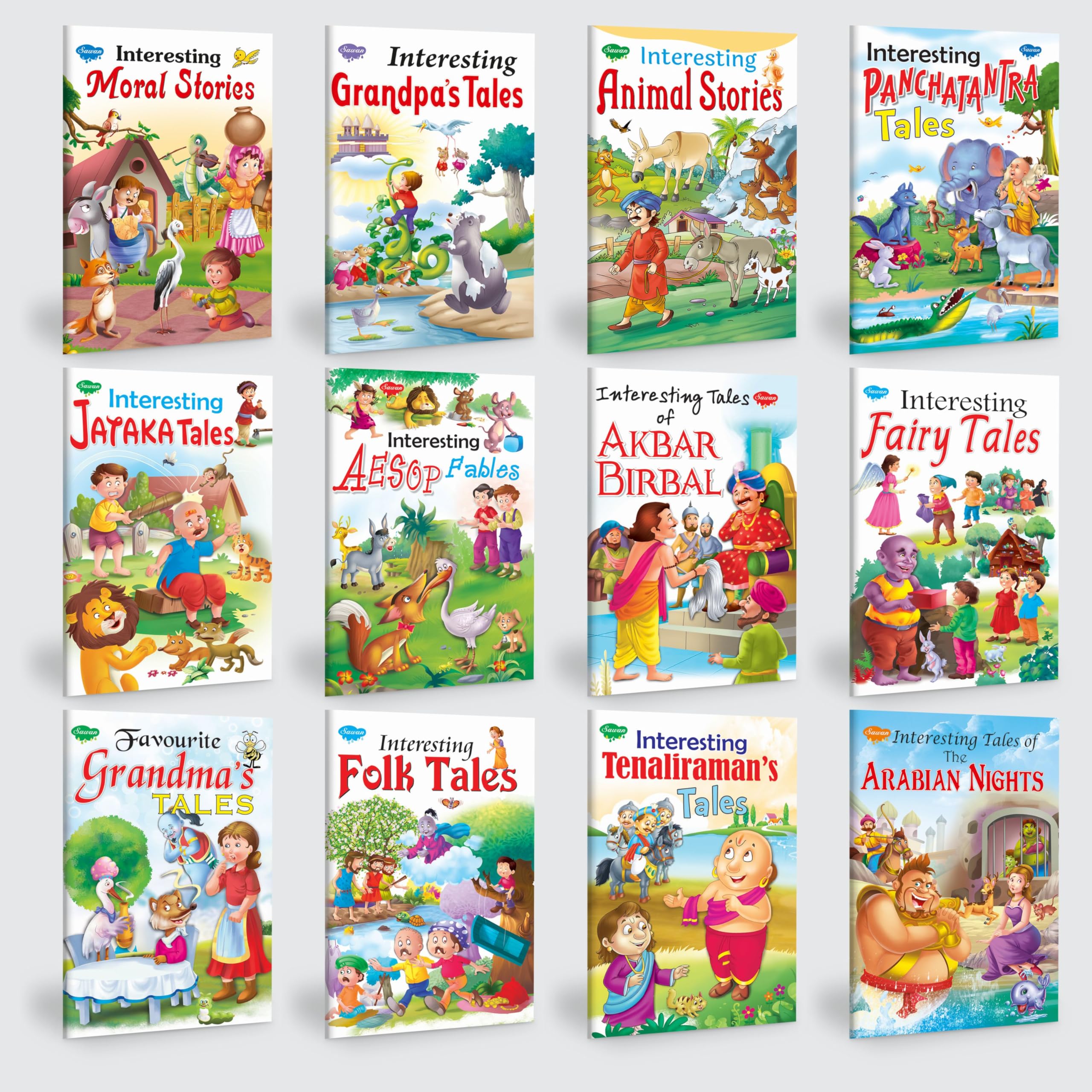 Children Story Books All In One Pack | Set Of 12 Story Books For Kids English Moral Story Collection