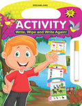 Write and Wipe Activity Book for Kids Age 24 | Reusable WipeClean Book with 16 Fun Learning Activities | Preschool Early Writi