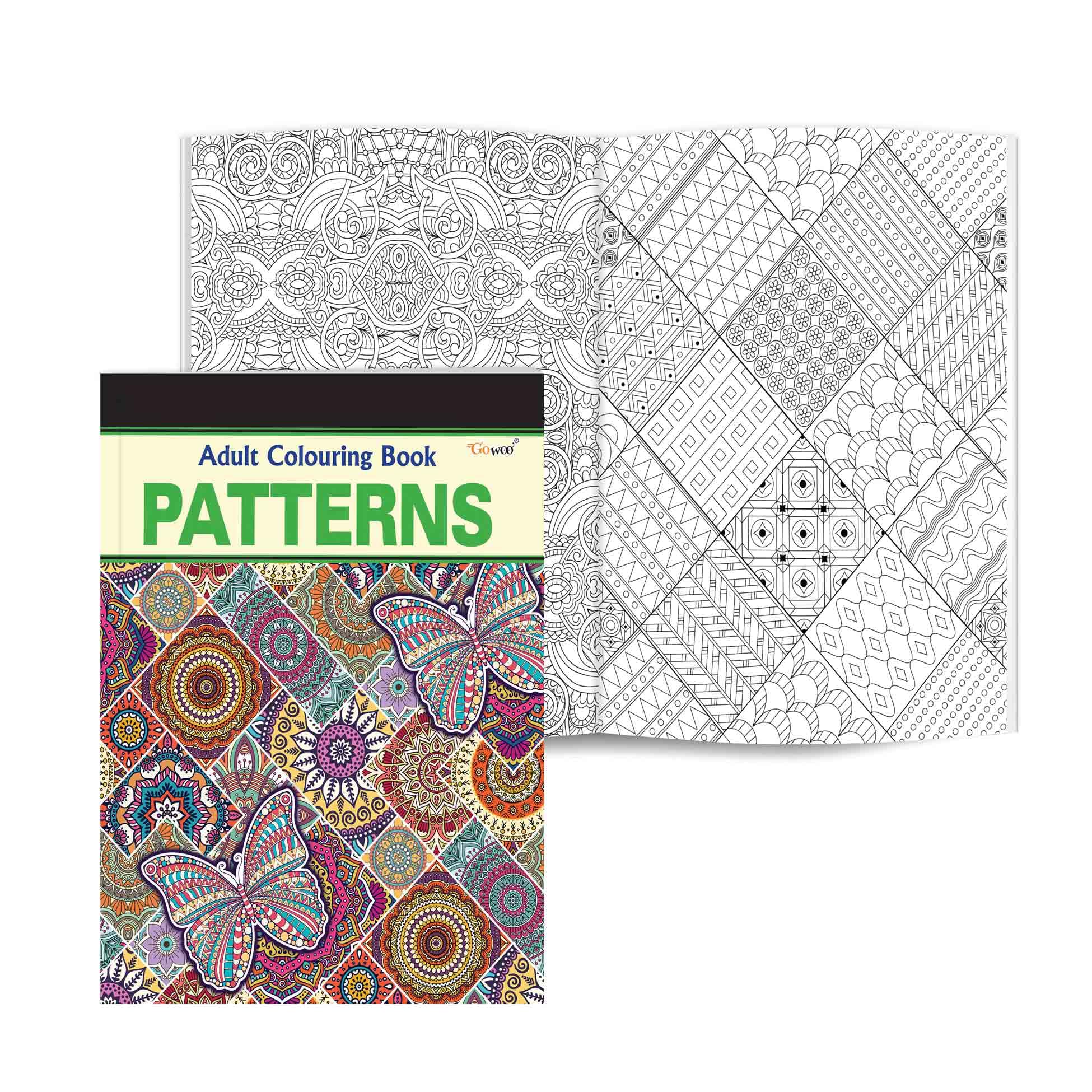 Patterns  Adult Colouring Book : Calm and creative pattern designs, Coloring book for relaxation, Stressrelief coloring book