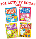 101 Activity Books Pack for Kids (Ages 46)  Set of 4 Brain Teasers, Early Learning, Logic Puzzles & Mega Activity Books with 1