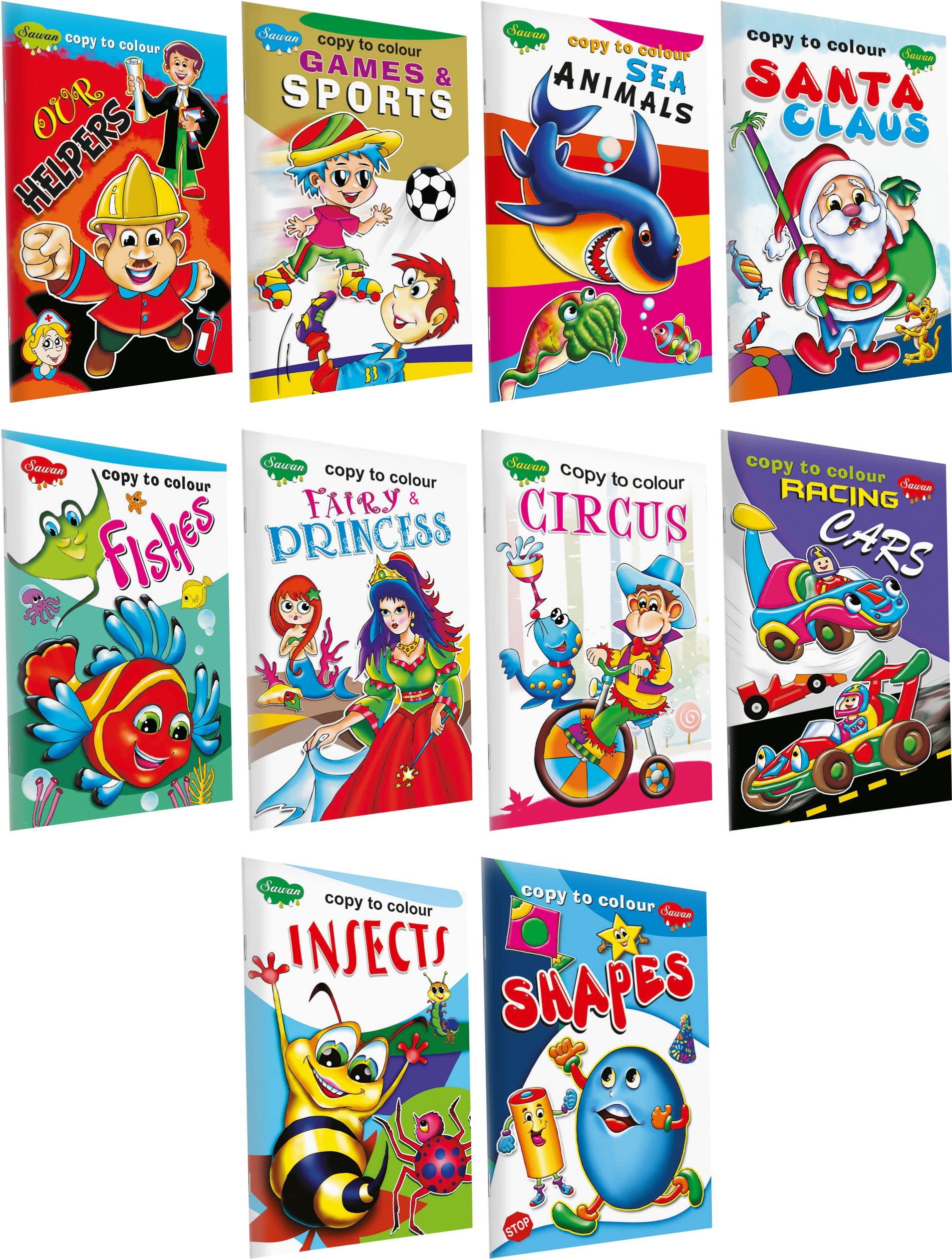 Colouring Books For Kids | Set Of 10 Books: Vol. 1