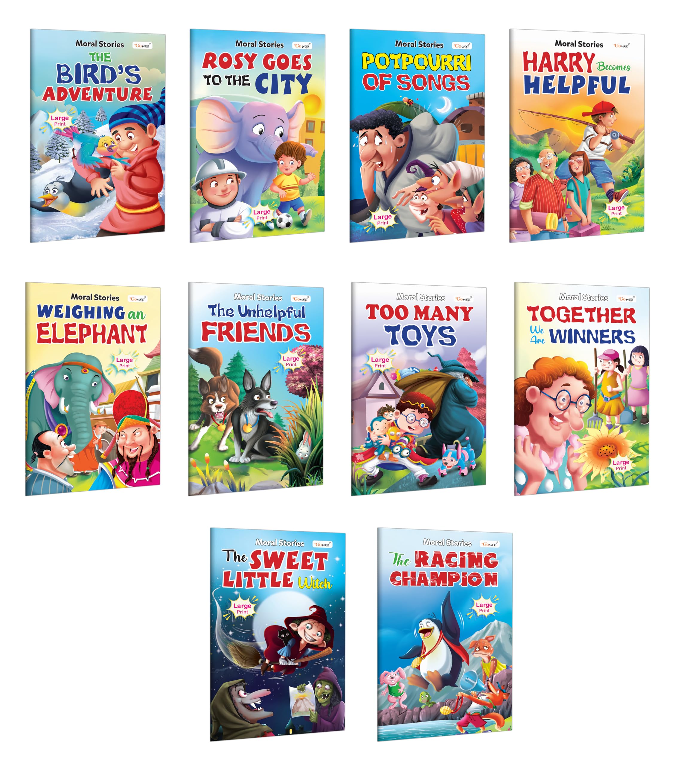 The BirdS Adventure, Rosy Goes To The City, Potpourri Of Songs and more  Moral Stories : First story books for preschool lea