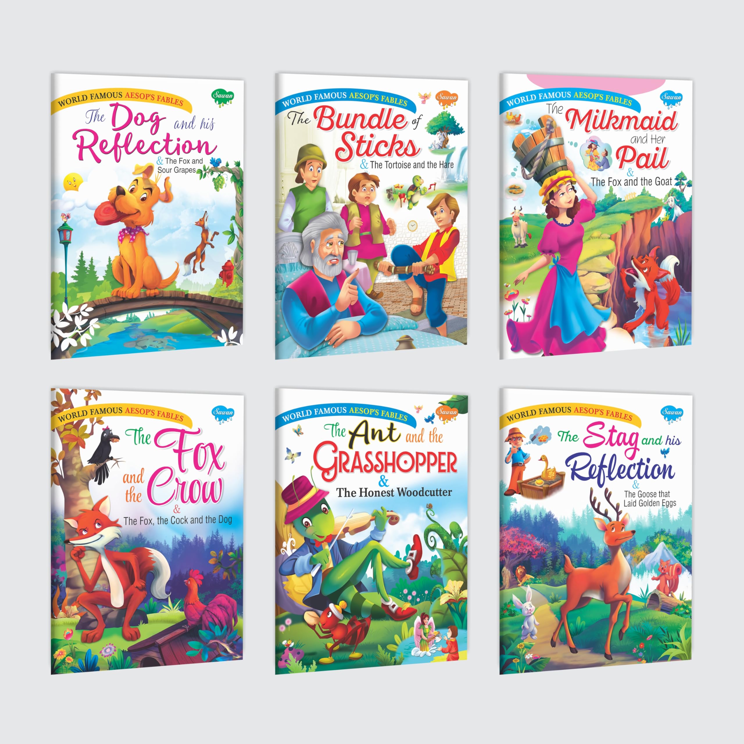 World Famous Aesop Fables | Pack Of 6 Books