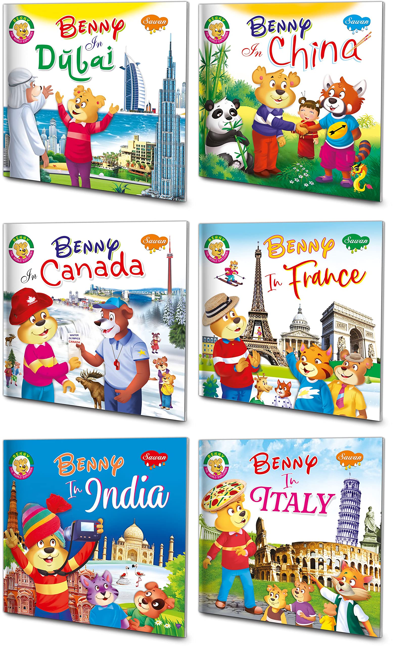 Benny The World Explorer | Pack Of 6 Books: Vol. 1 [Paperback] Sawan; Manoj Publications Editorial Board And Sahil Gupta
