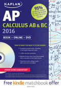 Kaplan AP Calculus AB & BC 2016: Book + DVD (Kaplan Test Prep)