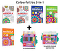 Stress Relief, Refreshing, Relaxing  Mandala Copy to Colour for Adults & Kids and more with 12 Water Colour Sketch Pens and 10 