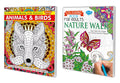 Sawan Colouring Book For AdultsAnimals & Birds And Nature Walk | Pack Of 2 Books