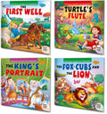 Sawan Story Books For Beginners & Early Readers Pack Of 4 Books (The First Well, The Fox Cubs And The Lion, The KingS Portrait