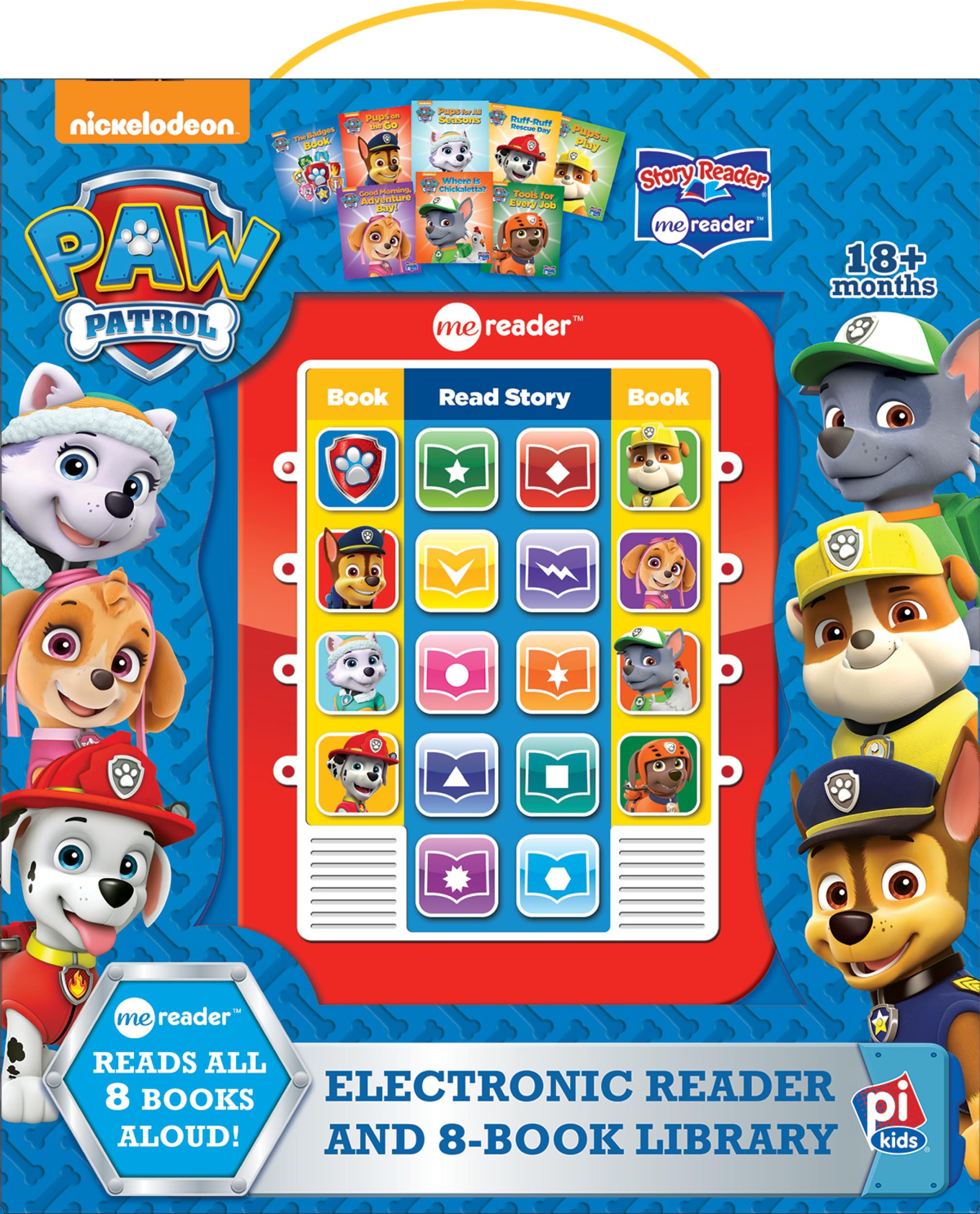 Nickelodeon Paw Patrol Chase, Skye, Marshall, and More!  Me Reader Electronic Reader and 8 Sound Book Library  PI Kids