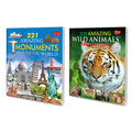Set Of 2 Encylopedia (221 Amazing Monuments Around The World, 221 Amazing Animals Encylopedia)