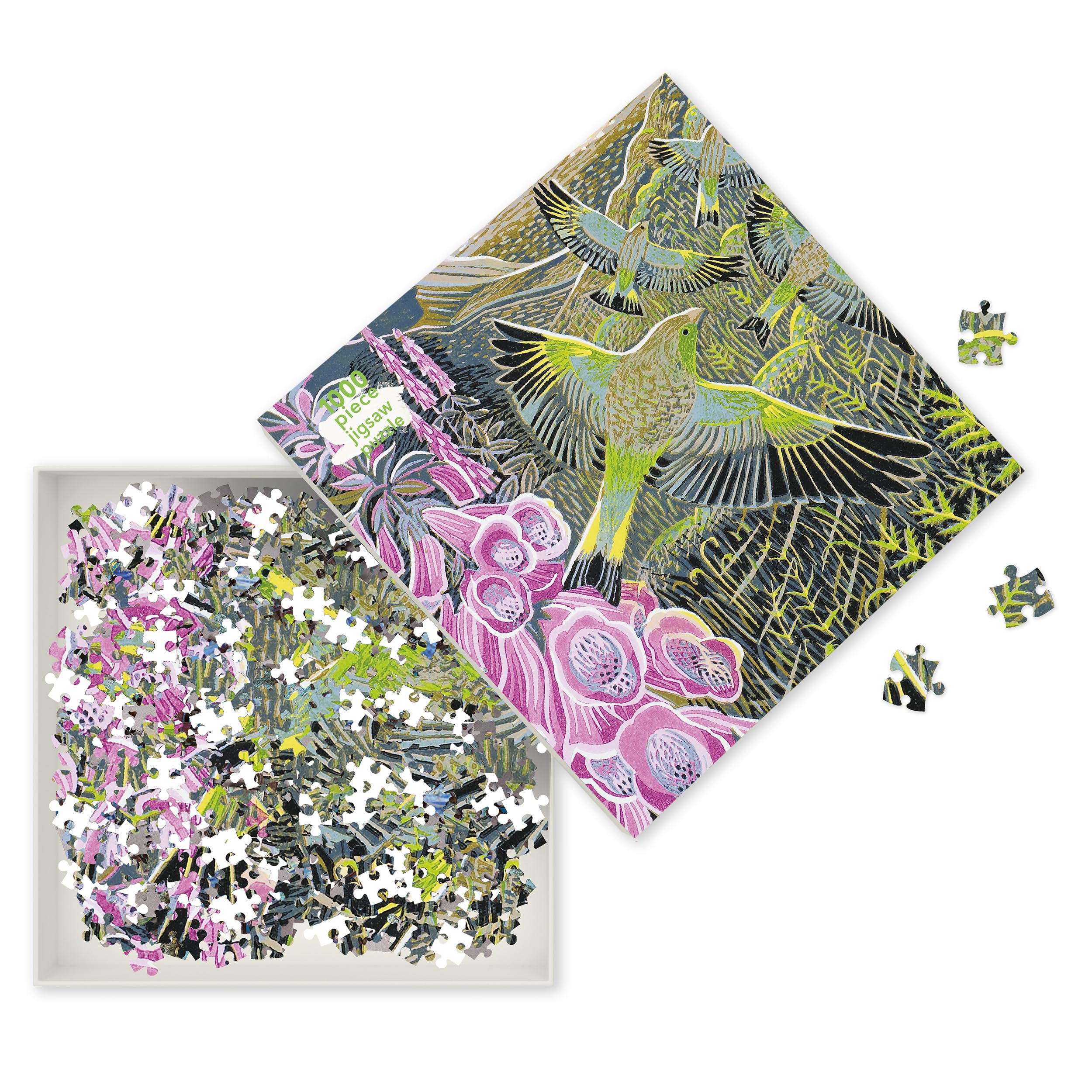 Adult Jigsaw Puzzle Annie Soudain: Foxgloves and Finches: 1000Piece Jigsaw Puzzles