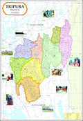 VCP | Tripura Map | Laminated | 70x100 cm