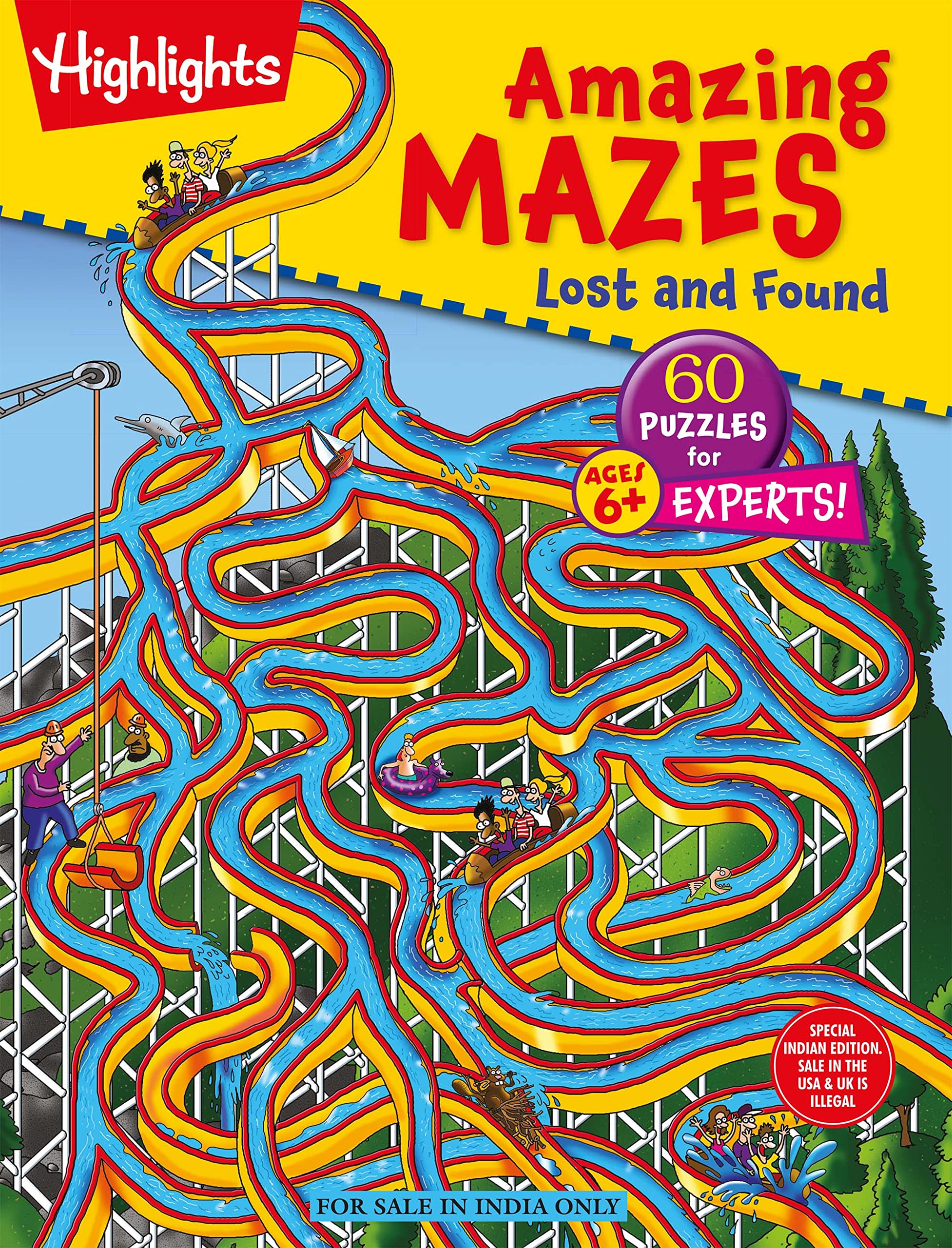 Amazing Mazes: Lost And Found  60 Puzzles for Experts Children Book (English)