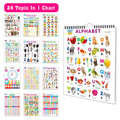 My First ALL IN ONE SPIRAL CHART : Early Learning Chart Book Collections, Chart Book With 24 Topics, gift for Kids