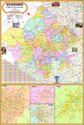 Rajasthan Map : Hindi | 70 X 100 CM | LAMINATED